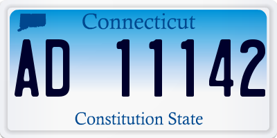 CT license plate AD11142