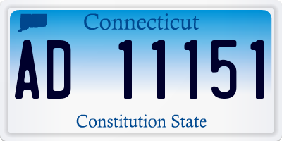 CT license plate AD11151
