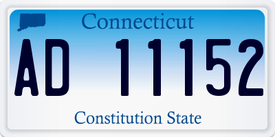 CT license plate AD11152
