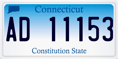 CT license plate AD11153