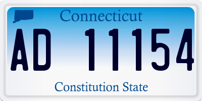 CT license plate AD11154