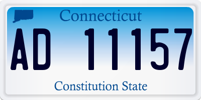 CT license plate AD11157
