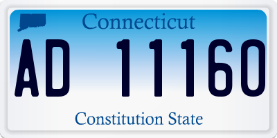 CT license plate AD11160