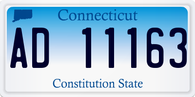 CT license plate AD11163
