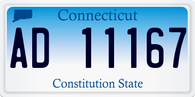 CT license plate AD11167