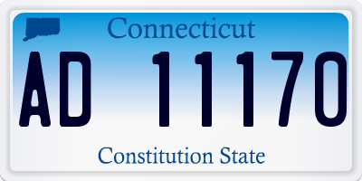 CT license plate AD11170