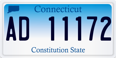 CT license plate AD11172