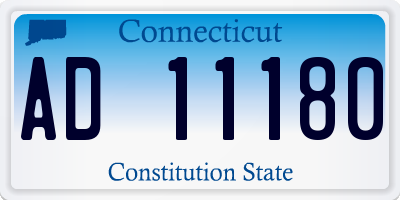 CT license plate AD11180