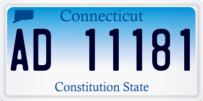 CT license plate AD11181