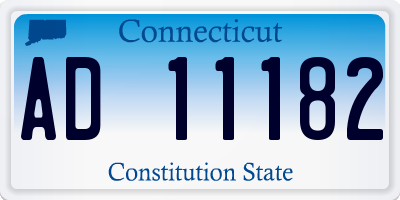 CT license plate AD11182