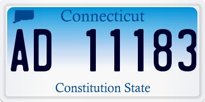 CT license plate AD11183
