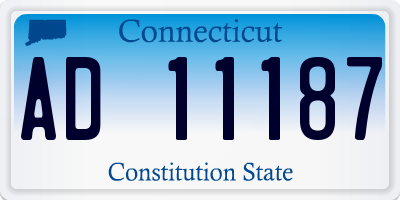 CT license plate AD11187