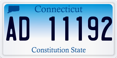 CT license plate AD11192