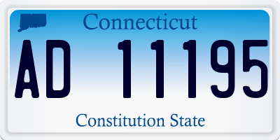 CT license plate AD11195