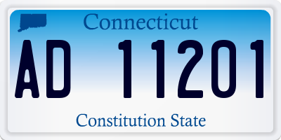 CT license plate AD11201