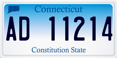 CT license plate AD11214
