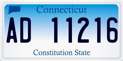 CT license plate AD11216