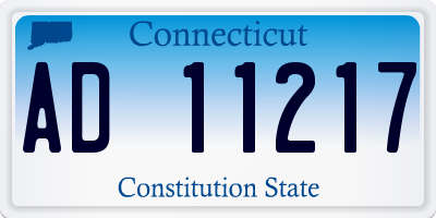 CT license plate AD11217