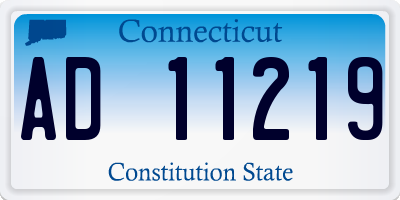 CT license plate AD11219