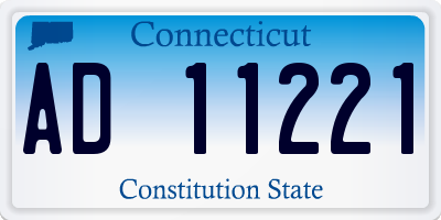CT license plate AD11221