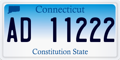 CT license plate AD11222