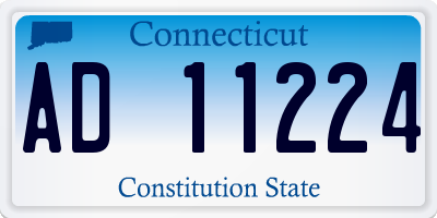CT license plate AD11224