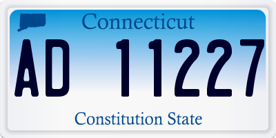CT license plate AD11227
