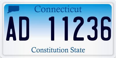 CT license plate AD11236