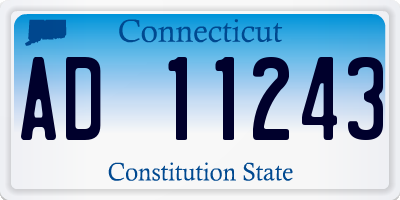 CT license plate AD11243