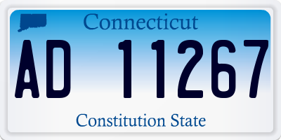 CT license plate AD11267