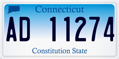 CT license plate AD11274