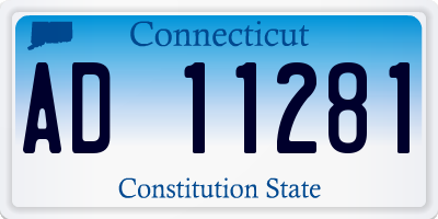 CT license plate AD11281