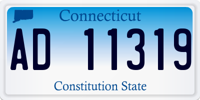 CT license plate AD11319
