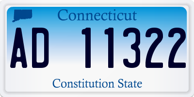 CT license plate AD11322