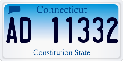 CT license plate AD11332