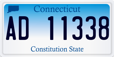 CT license plate AD11338