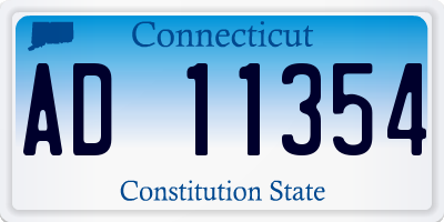 CT license plate AD11354