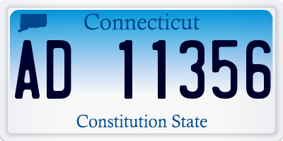 CT license plate AD11356
