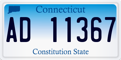 CT license plate AD11367