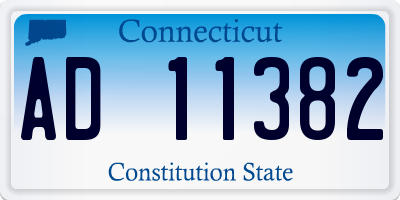 CT license plate AD11382