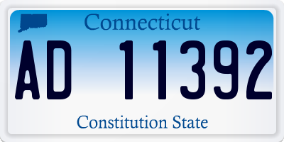 CT license plate AD11392