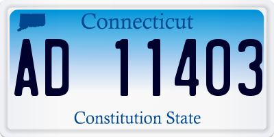CT license plate AD11403