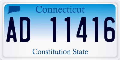 CT license plate AD11416