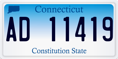 CT license plate AD11419