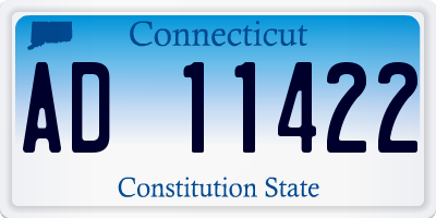 CT license plate AD11422