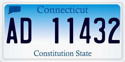 CT license plate AD11432