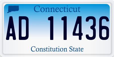CT license plate AD11436