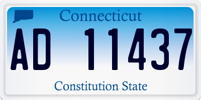 CT license plate AD11437