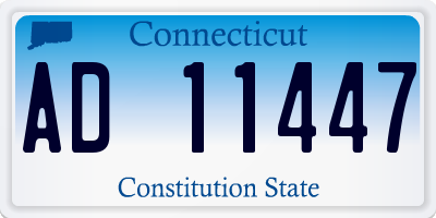 CT license plate AD11447