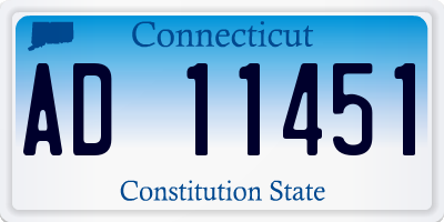 CT license plate AD11451